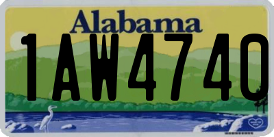 AL license plate 1AW4740