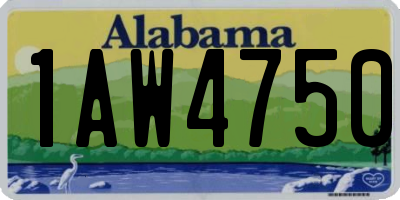AL license plate 1AW4750