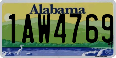 AL license plate 1AW4769