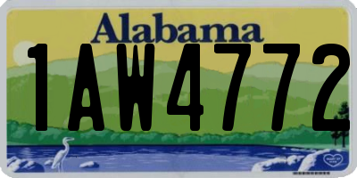 AL license plate 1AW4772