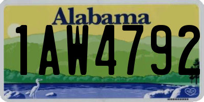 AL license plate 1AW4792