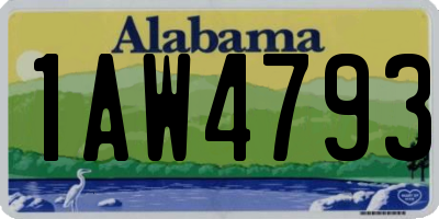 AL license plate 1AW4793