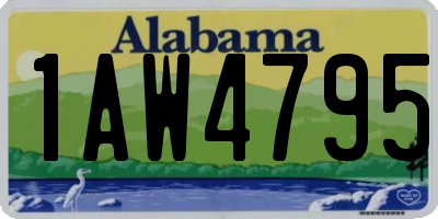 AL license plate 1AW4795