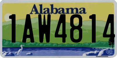 AL license plate 1AW4814