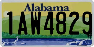 AL license plate 1AW4829