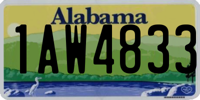 AL license plate 1AW4833