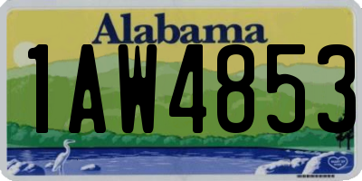 AL license plate 1AW4853