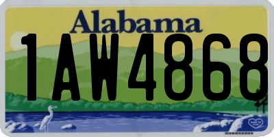 AL license plate 1AW4868