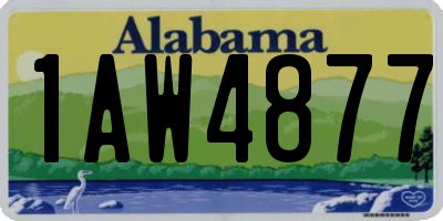 AL license plate 1AW4877