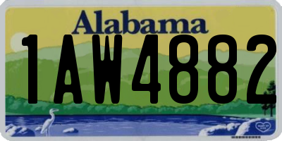 AL license plate 1AW4882