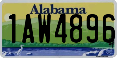 AL license plate 1AW4896