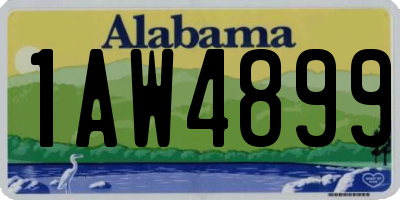 AL license plate 1AW4899