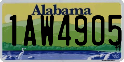 AL license plate 1AW4905