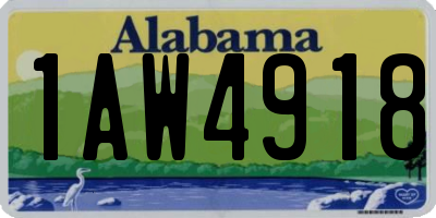 AL license plate 1AW4918
