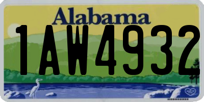 AL license plate 1AW4932