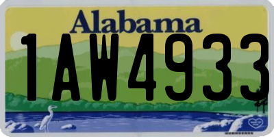 AL license plate 1AW4933