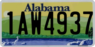 AL license plate 1AW4937