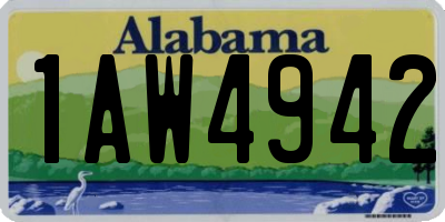 AL license plate 1AW4942