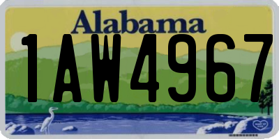AL license plate 1AW4967