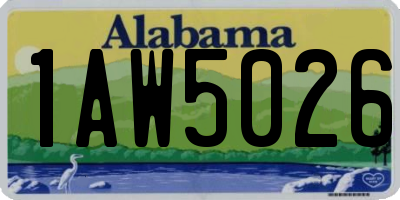 AL license plate 1AW5026