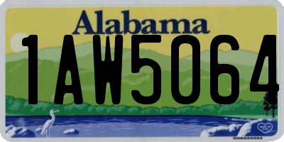 AL license plate 1AW5064