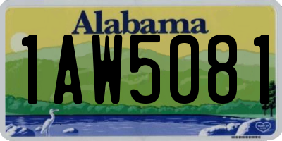 AL license plate 1AW5081