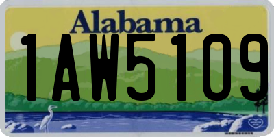 AL license plate 1AW5109