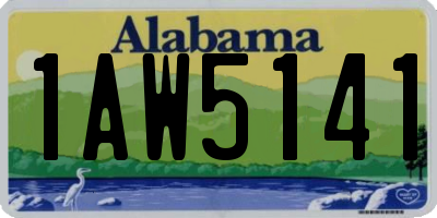 AL license plate 1AW5141