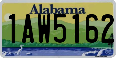 AL license plate 1AW5162