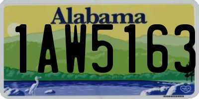 AL license plate 1AW5163