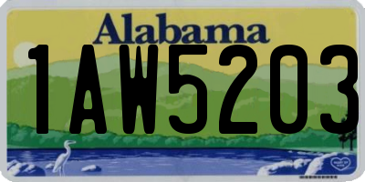 AL license plate 1AW5203