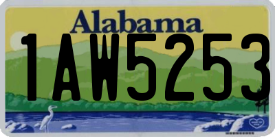 AL license plate 1AW5253
