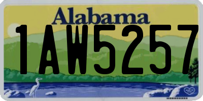 AL license plate 1AW5257