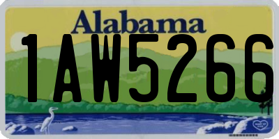 AL license plate 1AW5266