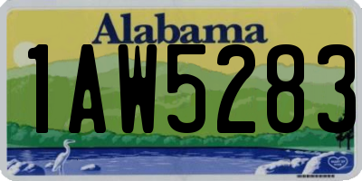 AL license plate 1AW5283