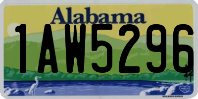 AL license plate 1AW5296