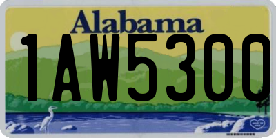AL license plate 1AW5300