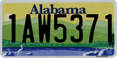 AL license plate 1AW5371