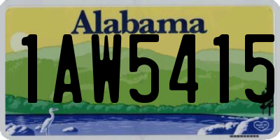 AL license plate 1AW5415