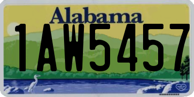 AL license plate 1AW5457