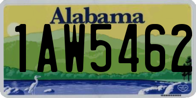 AL license plate 1AW5462
