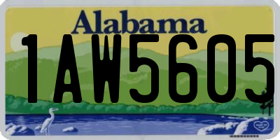 AL license plate 1AW5605