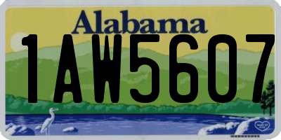 AL license plate 1AW5607