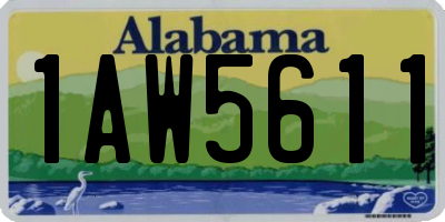 AL license plate 1AW5611
