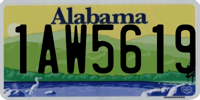AL license plate 1AW5619