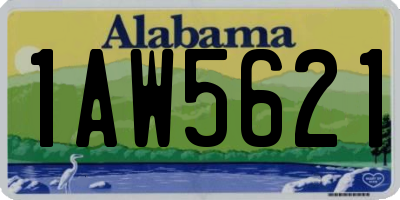 AL license plate 1AW5621