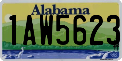 AL license plate 1AW5623