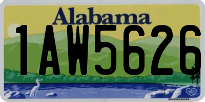 AL license plate 1AW5626