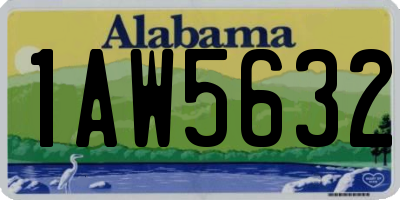 AL license plate 1AW5632
