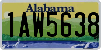AL license plate 1AW5638